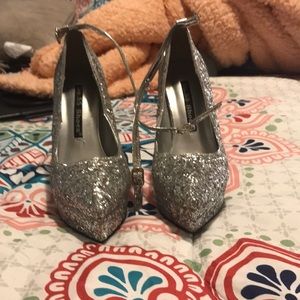Silver prom heels or just an outing .